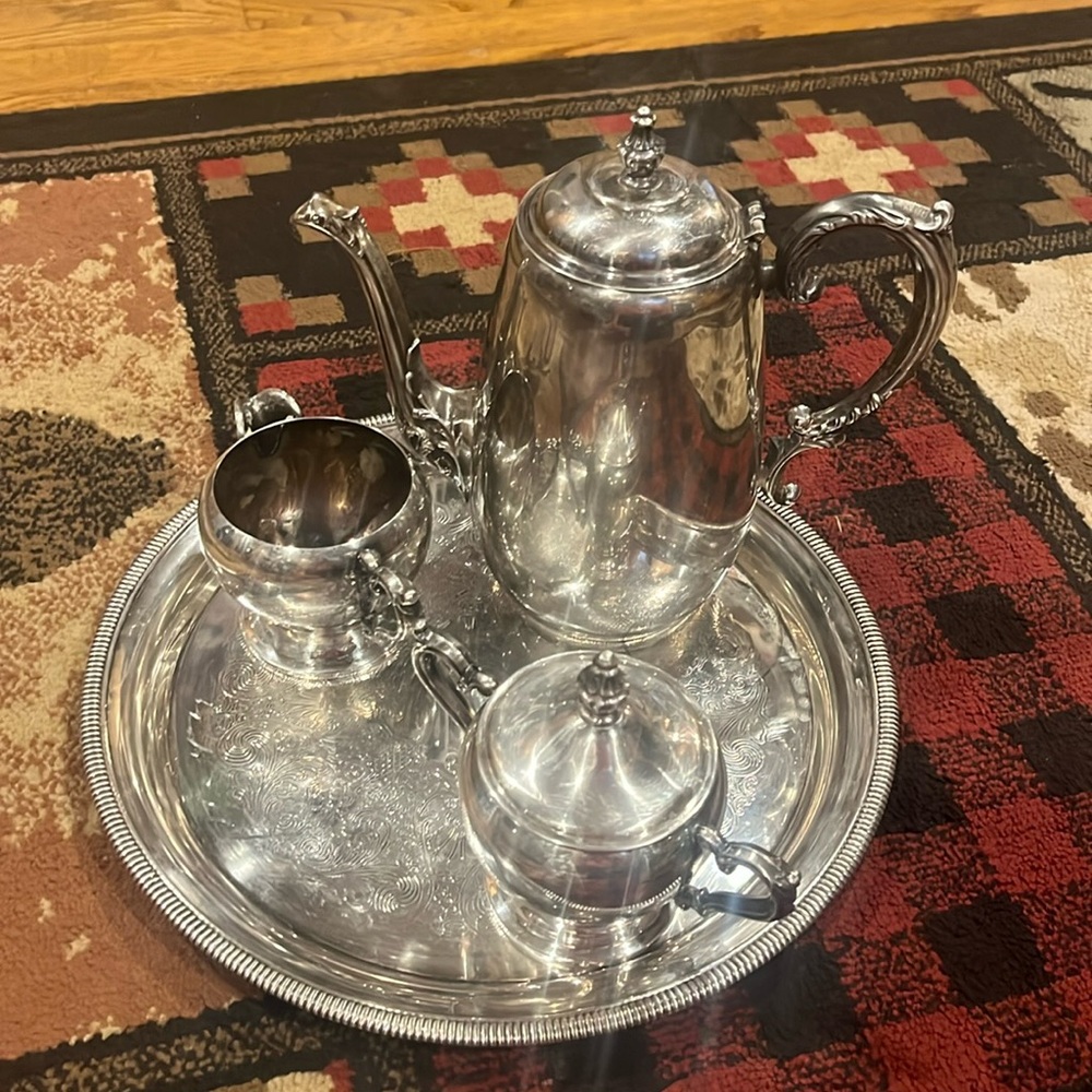 Antique WM Roger’s silver plated tea set